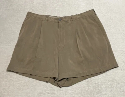 Tommy Bahama Shorts Women's Size 38 Beige Silk Pleated Front High Rise Chino - Image 1 of 4
