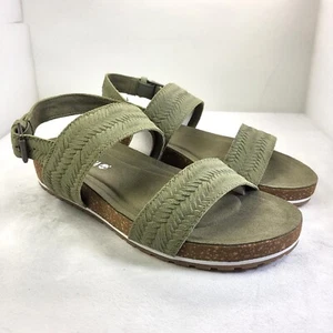 TIMBERLAND Malibu Waves Womens Sandals Leather Sage Green UK5 (X23) - Picture 1 of 15
