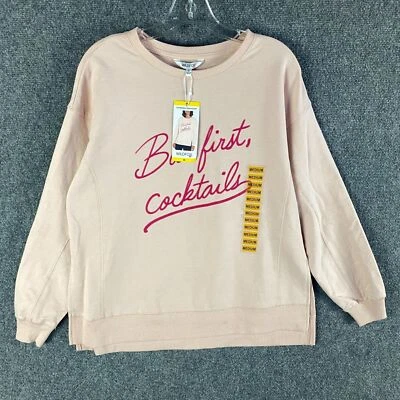 Sudadera para mujer Wildfox mediana rosa pulóver mezcla de algodón informal nueva con etiquetas Foto 1 de 4