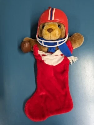 Oso de peluche de fútbol americano vintage de los 90 NFL Buffalo Bills vacaciones medias Foto 1 de 4