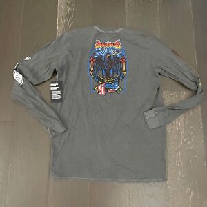 Hurley Shirt Boys XL Gray Kolohe Andino Eagle Long Sleeve Cotton Knit Casual