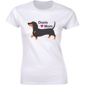 Dachshund Mom Doxie Wiener Dog Mama Pet Puppy Rescue Gift Women's T-Shirt - Picture 1 of 4