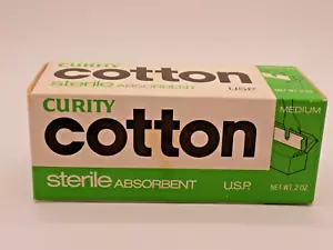 Vintage Curity Cotton sterile absorbent 2 oz. -New Old Stock unopened - Picture 1 of 4