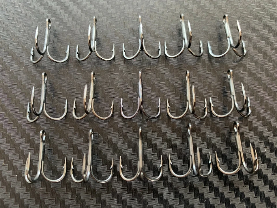 15x BKK Treble Hooks Sharpened Stinger #8 #10 #12 #14 Bream Whiting Lures Bass - image 1 of 1