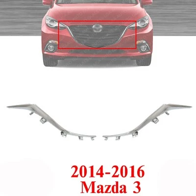 Juego de molduras de rejilla cromadas para Mazda 3 2014-2016 Foto 1 de 4