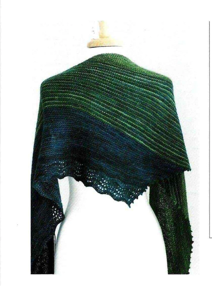 GORGEOUS LACE-EDGED ZEPHYR COVE SHAWL to KNIT by ROMI HILL - Image 1 of 1