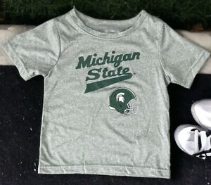Kid's 3T Michigan State T-shirt Polyester Gray New Spartans Boys Girls Children