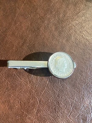 Tie Clip with 1939 Swiss 20 Rappen Coin-Gift idea-Buy it for Yourself! - Image 1 of 3