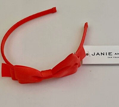 Janie & Jack Headband with Bow Little Girl, Coral,  OS Little Kid, Easter Gift - Image 1 of 4