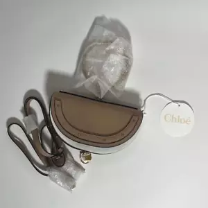 Chloe Nile Menodiaire 2way Half Moon Shoulder Bag Women's Bag Pink Beige - Picture 1 of 13