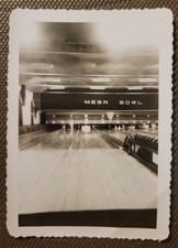 1954 Bowling Alley.  Mesa Bowl Minneapolis Minnesota B & W Photo 3 x 4 1/2 in