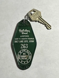 Llavero y llave de habitación de motel Holiday Inn Hotel Salt Lake City Utah #263 - Imagen 1 de 2