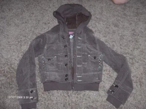 LIMITED TOO SZ 10 BROWN CROPPED CORD JACKET ADORABLE - Picture 1 of 2