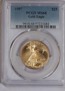 Gold Eagle 1997 1/2 oz. $25 PCGS MS68 - Imagen 1 de 2