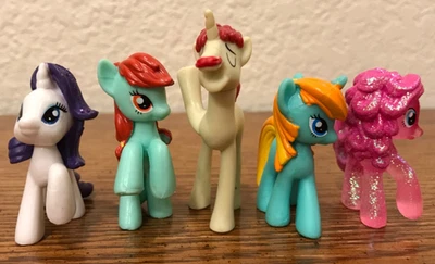 Lote de 5 figuras mixtas bolsa ciega My Little Pony - llama, fuego de agua, pinkie brillante Foto 1 de 4