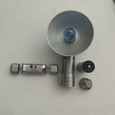 Unidad de flash Canon vintage - Accesorio Y con probador de flash Canon y bombillas Foto 1 de 4