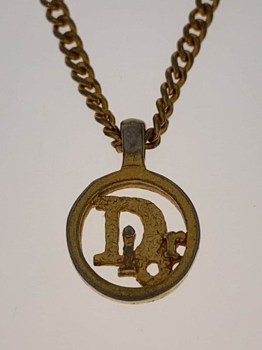 Collana Christian Dior logo cerchio donna con top GLD usata