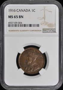 1916 CANADA 1C NGC MS65BN - Picture 1 of 2