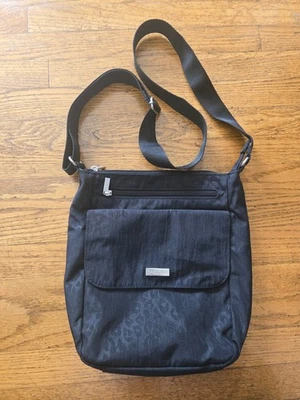 Baggallini HP Bagg Crossbody Bag Black Cheetah Leopard Water Resistant - Image 1 of 4