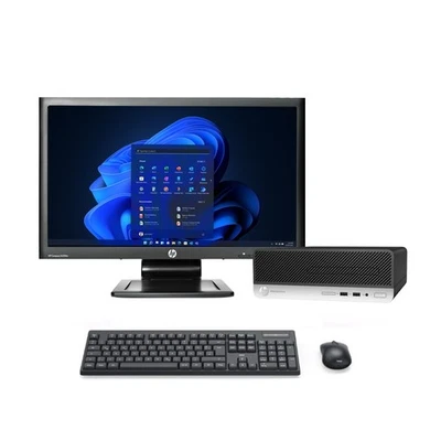 HP 400 G4 23" Monitor PC Setup - i5 7th Gen 16GB DDR4 RAM 512GB SSD - Win11 Pro - Image 1 of 4