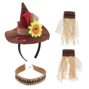 Straw Dressing Props Man Woman Kids Scarecrow Hat Female Costume - Picture 1 of 12