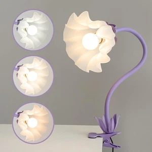 Flower Desk Lamp with Clamp, 3 Color Modes Flower Eye-Caring Clip on Light, F... - Picture 1 of 7