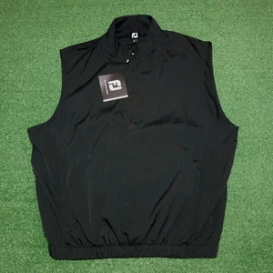 NEW Footjoy Performance Windshirt 1/2 Zip Vest NWT Sleeveless 1/4 Black Mens XL - Picture 1 of 9