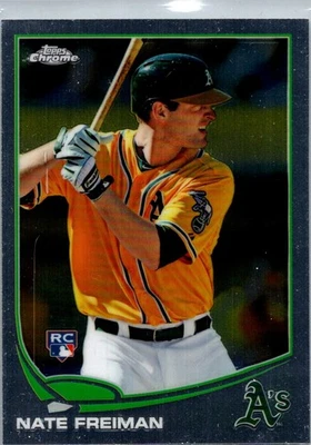 2013 Bowman Chrome Prospects Nate Freiman Rookie Oakland Athletics #97 - Image 1 of 2