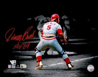 ¡OFERTA! Foto Johnny Bench Auto 11x14 Cincinnati Reds "HOF 89" Fanáticos y MLB Holo Foto 1 de 4