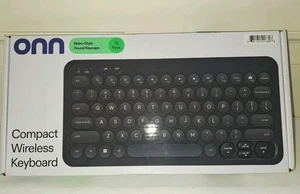 Nuovo! ONN Tastiera Rotonda Stile Retrò Compatta Wireless per Computer Tastiera - Foto 1 di 4