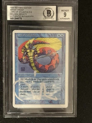 Graded Signed Lord of Atlantis Proof BGS Revised Artist Melissa A. Benson MTG AP - Image 1 of 2