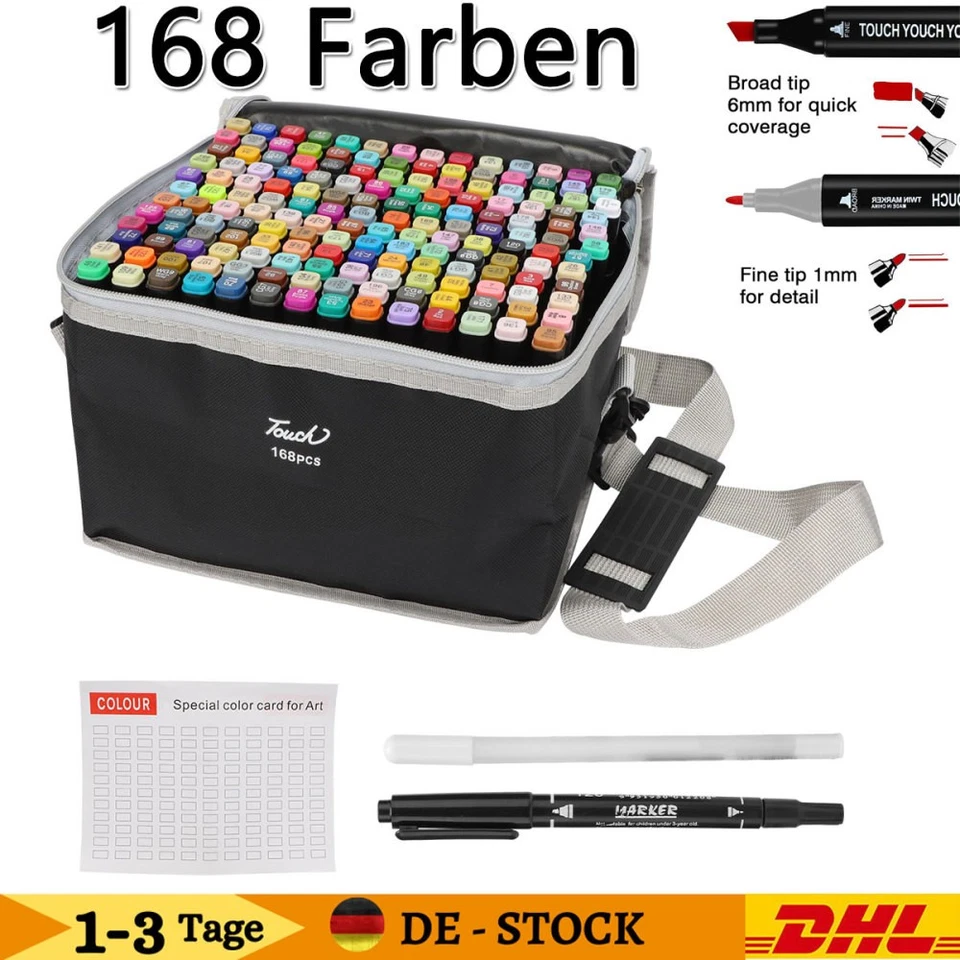 168Farbe Acrylstifte Marker Set Permanent Wasserfest Pen Für DIY Graffiti Steine - Bild 1 von 4