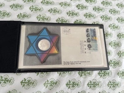 ANN FRANK PHILATELIC NUMISMATIC COVER COIN & STAMPS 1988 VINTAGE - Image 1 of 4