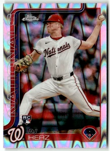 2025 Topps Chrome MLB No. 270 DJ Herz Rookie Raywave Refractor - Bild 1 von 2
