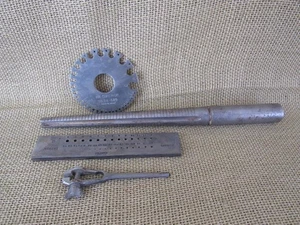 Vintage JEWELERY Making Tools ~ Metal Ring Sizer ~ Hand Vice Joubert Draw Plate+ - Picture 1 of 23