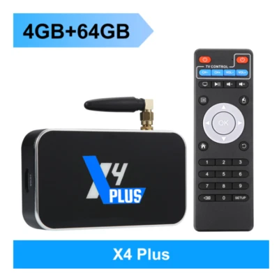 UGOOS X4 Plus Amlogic S905X4 Android 11 TV Box 4GB DDR4 64GB ROM - Image 1 of 4