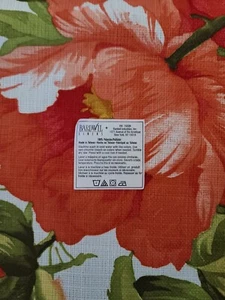 Bardwil Linens Extra Large RectangleTablecloth Floral on White  60"x118" NEW - Picture 1 of 3