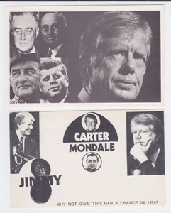2 PRESIDENTIAL ELECTION PC'S1976 JIMMY CARTER POSTCARDS - Picture 1 of 2