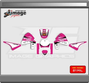 KIT DE GRÁFICOS YAMAHA PW 80 CALCOMANÍAS Se adapta a los Años 1990 - 2023 ROSA - Imagen 1 de 1
