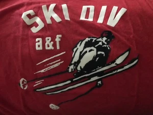 NWT Abercrombie Boys XL Long Sleeve Ski Div Red T-Shirt - LAST ONE! - Picture 1 of 2