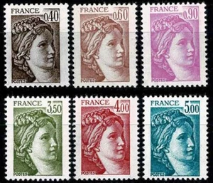 FRANCE 1981 TYPE SABINE YT n° 2118 à 2123 Neufs ★★ luxe / MNH (A) - Foto 1 di 1
