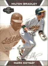 2007 (ATHLETICS) Topps Co-Signers Bronze #68A Mark Kotsay/Milton Bradley