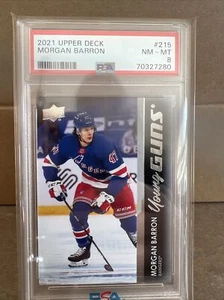 2021-22 Upper Deck Series 1 Young Guns Rookie Card #215 Morgan Barron PSA 8 - Bild 1 von 3