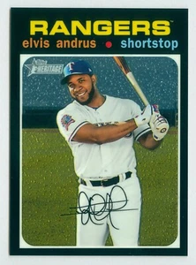 2020 Topps Heritage Chrome Parallel THC-401 Elvis Andrus #408/999 Rangers - Picture 1 of 1