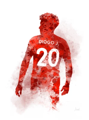 Diogo Jota ART PRINT Liverpool, Football, Sport, Gift, Wall Art Gift - image 1 of 2
