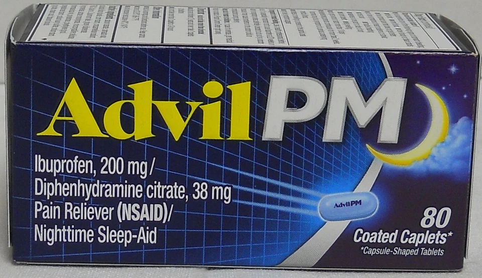 Advil PM Ibuprofen 200 mg (NSAID Sleep Aid 80 Coated Caplets - Image 1 of 1
