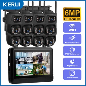Fuers Wireless Security Camera System Surveillance 6MP WIFI 8CH NVR LCD Screen - Picture 1 of 22