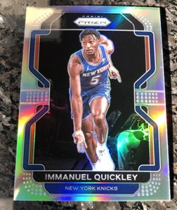2021-22 Panini Prizm #129 Immanuel Quickley Silver Prizm Knicks PWE