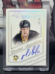 2013-14 Panini National Treasures Greatest Signatures Mario Lemieux /10 SSP 🔥 - Foto 1 di 2