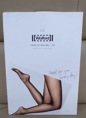 ***НОВЫЕ ~ Колготки Wolford ОТДЕЛЬНЫЕ 10, мягкие и прозрачные, матовые, размер XS, черные - Изображение 1 из 2